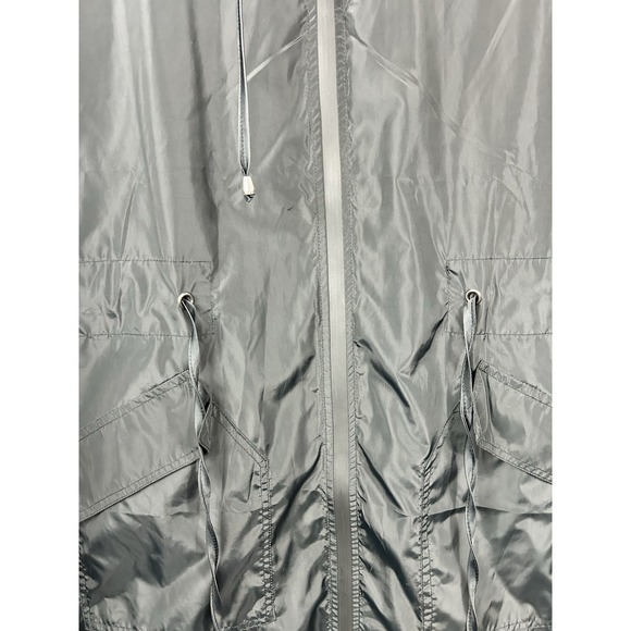 ELESOL Black Longline Windbreaker Jacket XL Gorpcore Minimalist Utility Parka - Picture 5 of 12